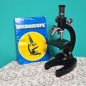 Vintage Gem Microscope MCM W/ Manual Embassy 100X-750X Scientific